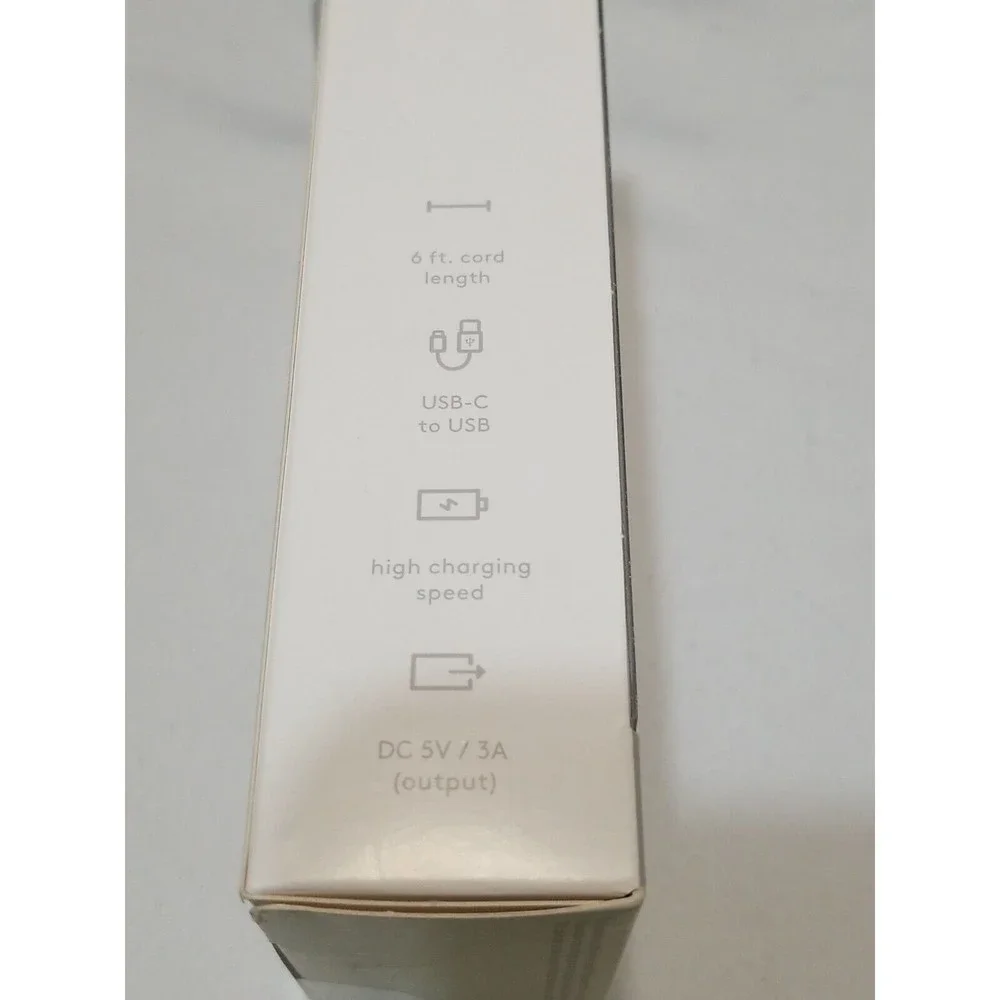 Heyday Charging Cable USB-C to USB-A Round Cable 6ft Rose Pink New